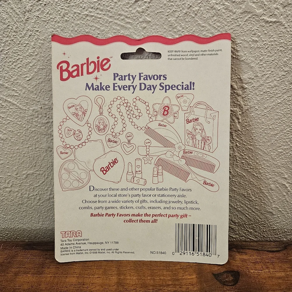 Vintage 1998 Barbie Party Favors Figurine Stampers Mini New Sealed Tara Toy Corp